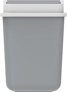 Cosmoplast 15L Swivel Waste Bin With Swing Lid, Pearl Grey