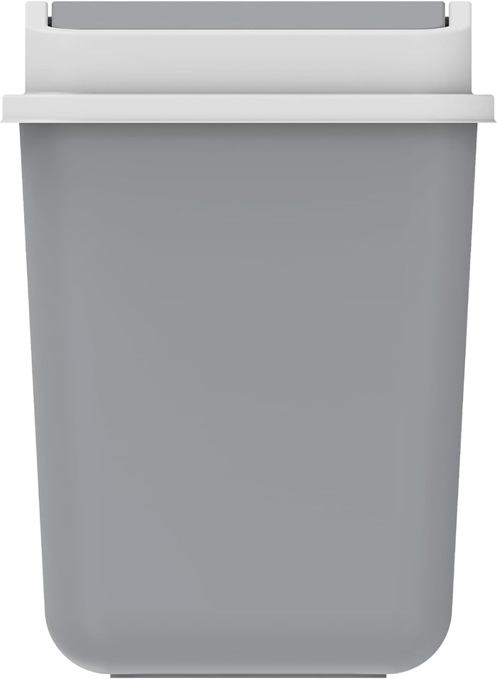 Cosmoplast 15L Swivel Waste Bin With Swing Lid, Pearl Grey