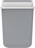 Cosmoplast 15L Swivel Waste Bin With Swing Lid, Pearl Grey