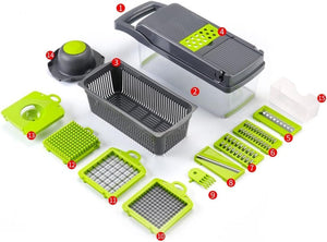 Vegetable Chopper : Multifunctional All-in-One Food Slicer Dicer Cutter