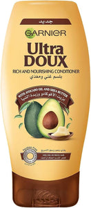 Garnier Conditioner, Intensely Nourishes, Repairs Dry and Damaged Hair, With Avocado Oil & Shea Butter, Ultra Doux, 400ml