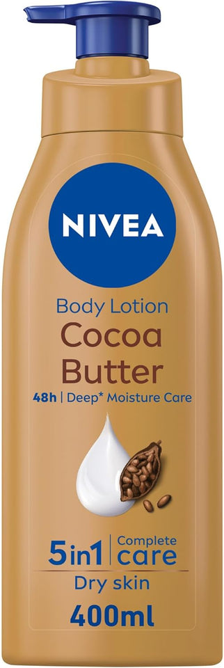 NIVEA Body Lotion Dry Skin, Cocoa Butter Vitamin E, 400ml