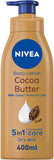 NIVEA Body Lotion Dry Skin, Cocoa Butter Vitamin E, 400ml