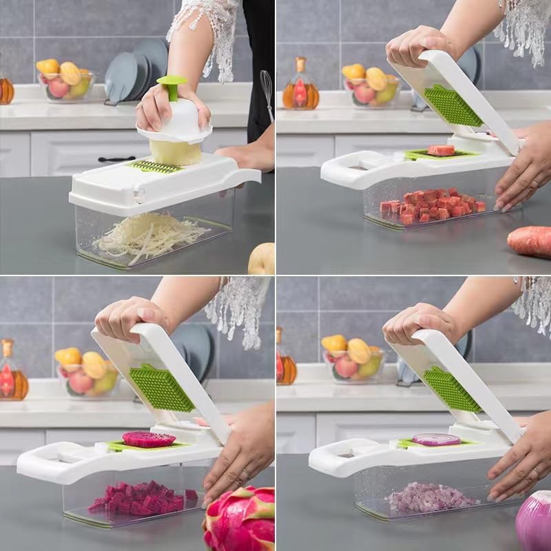 Vegetable Chopper : Multifunctional All-in-One Food Slicer Dicer Cutter