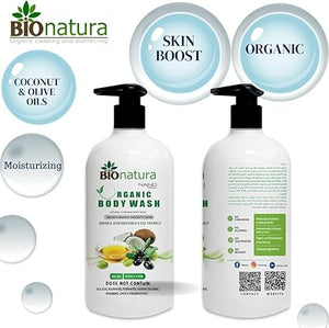 organic body wash, made from Botinical ingredients, based on Coconut & olive oils, non toxic, skin friendly