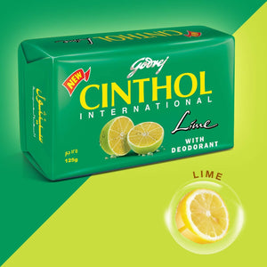 Cinthol Lime Bath Soap – 99.9% Germ Protection, 125g (Pack of 6)