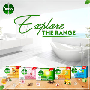 Dettol Fresh Anti-Bacterial Bathing Soap Bar, Citrus & Orange Blossom Fragrance, 165G - Pack Of 4