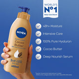 NIVEA Body Lotion Dry Skin, Cocoa Butter Vitamin E, 400ml