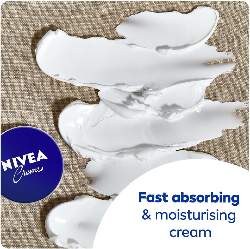 NIVEA Moisturising Cream for Face Body Hands, Tin 400ml