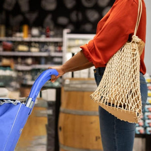 Foldable Shopping Trolley Bag With Wheels For Grocery, Fruits & Vegetables