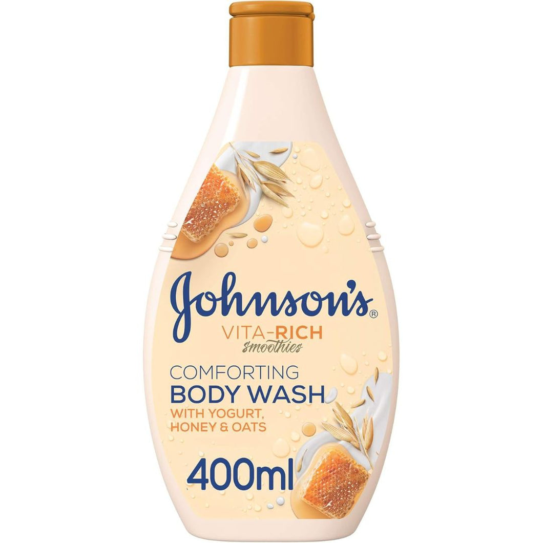 Johnson's Vita Rich Smoothies Yoghurt, Honey & Oats Comforting Shower Gel, 400ml