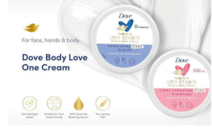 Dove Body Cream with a lightweight, nourishing formula, Beauty cream, for soft smooth skin, 250ml