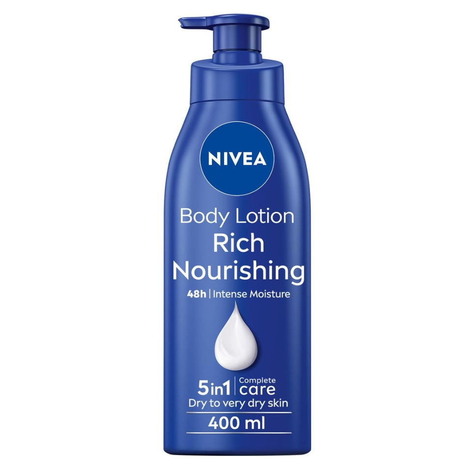 NIVEA Body Lotion Extra Dry Skin, Nourishing Almond Oil & Vitamin E, 400ml